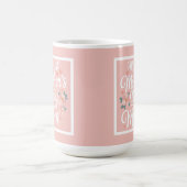 Pink Floral First Mother's Day  Kaffeetasse (Mittel)