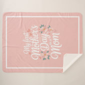  Pink Floral First Mother's Day  Sherpadecke (Vorderseite (Horizontal))