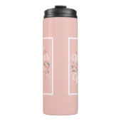 Pink Floral First Mother's Day  Thermosbecher (Vorderseite)