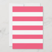 Pink Floral Flamingo Kinderdusche Einladung (Rückseite)