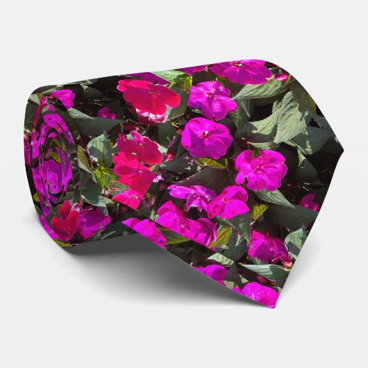 Pink Floral Flower Art Abstract Gift Wedding Favor Krawatte (Gerollt)