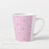 Pink Floral Flowers Cup Milchtasse (Rechts)