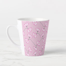 Pink Floral Flowers Cup Milchtasse