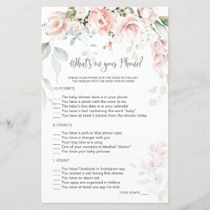 Pink Floral Foliage Baby Was auf Ihrem Handyspiel