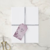 Pink Floral Foliage Geschenkanhänger (Mit Garn)