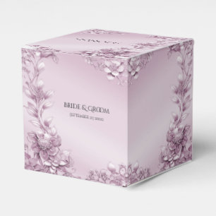 Pink Floral Foliage Geschenkschachtel