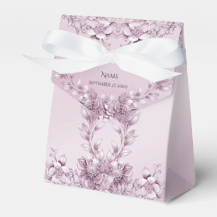 Pink Floral Foliage Geschenkschachtel