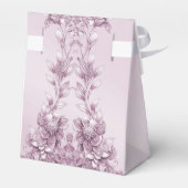Pink Floral Foliage Geschenkschachtel (Rückseite)