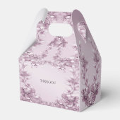 Pink Floral Foliage Geschenkschachtel (Rückseite)