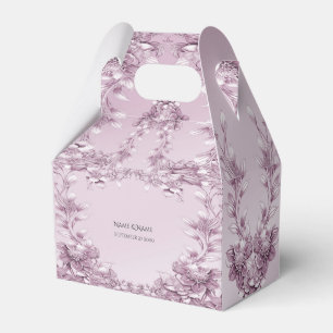 Pink Floral Foliage Geschenkschachtel