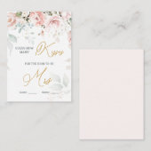 Pink Floral Foliage How Many Kisses in the Jar Begleitkarte (Vorne/Hinten)