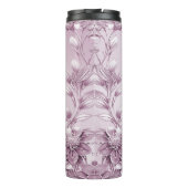 Pink Floral Foliage Thermal Tumbler Thermosbecher (Rückseite)