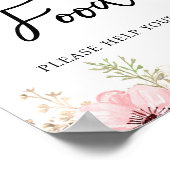 Pink Floral Food Baby Shower Poster (Ecke)