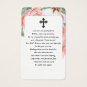 Pink Floral Foto Beileid Bestattungskarte (Rückseite)