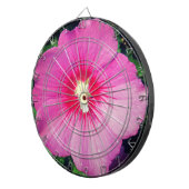 Pink Floral Fotografie Dartscheibe (Vorderseite rechts)