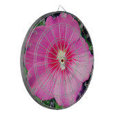 Pink Floral Fotografie Dartscheibe (Vorderseite Links)