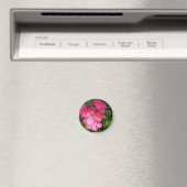 Pink Floral Fotografie Magnet (In Situ (Geschirrspüler))