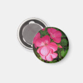 Pink Floral Fotografie Magnet (Vorderseite/Rückseite)