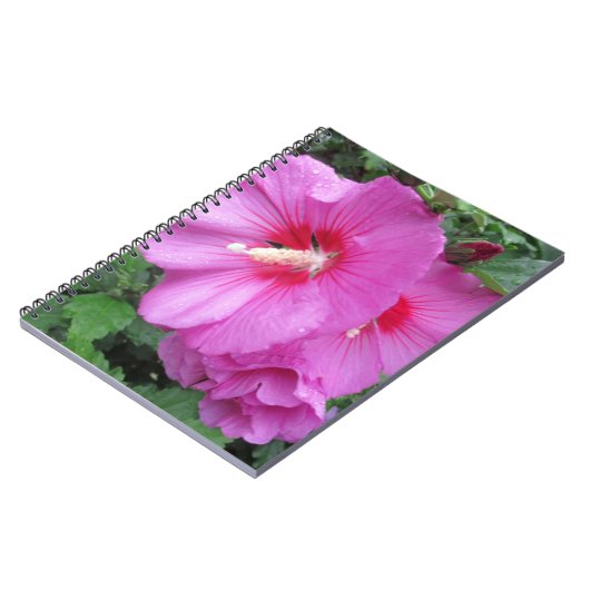 Pink Floral Fotografie Notizblock (Linke Seite)