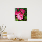 Pink Floral Fotografie Poster (Küche)