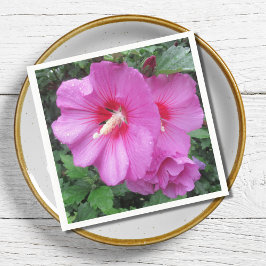 Pink Floral Fotografie Serviette