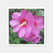 Pink Floral Fotografie Serviette (Vorderseite)