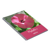 Pink Floral Fotoname Notizblock (Rechte Seite)