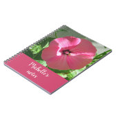 Pink Floral Fotoname Notizblock (Linke Seite)