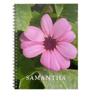 Pink Floral Fotoname Notizblock