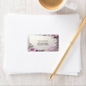 Pink Floral Frame Address Label Adressaufkleber (Insitu)