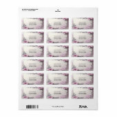 Pink Floral Frame Address Label Adressaufkleber (Vorne)