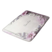 Pink Floral Frame Bath Mat Badematte (Schrägansicht)