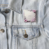 Pink Floral Frame Button (Beispiel)
