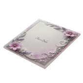 Pink Floral Frame Ceramic Tile Fliese (Seite)