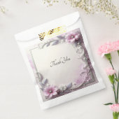 Pink Floral Frame Favor Bag Geschenktütchen (Versiegelt)