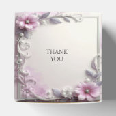 Pink Floral Frame Favor Box Geschenkschachtel (Oben)
