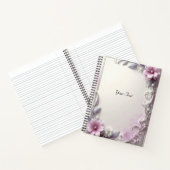 Pink Floral Frame Notebook Notizblock (Innenseite)