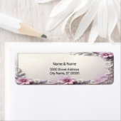 Pink Floral Frame Return Address Label (Insitu)