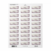 Pink Floral Frame Return Address Label (Vorne)