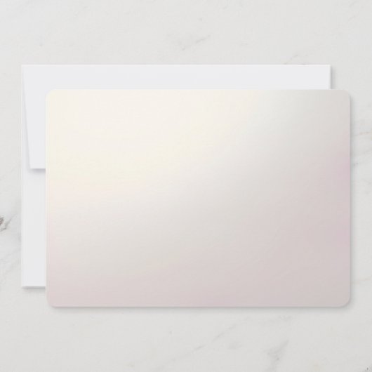 Pink Floral Frame Save The Date (Rückseite)