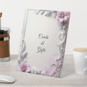 Pink Floral Frame Tabletop Signs Sockelschild (In SItu)