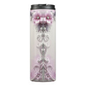 Pink Floral Frame Thermosbecher (Rückseite)