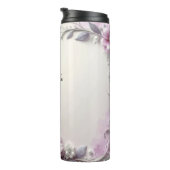 Pink Floral Frame Thermosbecher (Nach rechts gedreht)