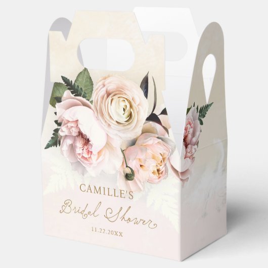 Pink Floral Garden Brautparty Gefallen Schachtel Geschenkschachtel (Geöffnet)