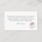 Pink Floral Garden Honeymoon Ideen Begleitkarte (Rückseite)