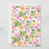 Pink Floral Geboren Two be Wild Jungle Birthday Gi Einladung (Rückseite)