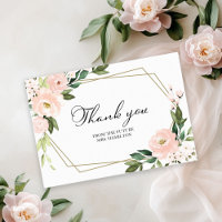 Pink Floral Geometric Brautparty Vielen Dank