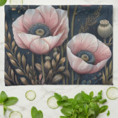 Pink Floral Geschirrtuch (Gefaltet)