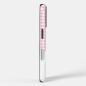 Pink Floral Gingham Monogram Case-Mate iPhone Hülle (Rückseite / Rechts)