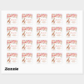 Pink Floral Giraffe Danke Stickers (Blatt)